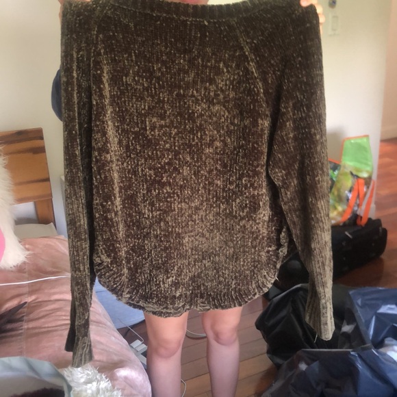 chenille green sweater - Picture 2 of 2
